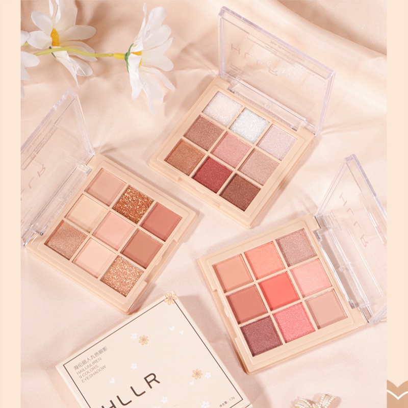 Bảng phấn mắt HLLR chín màu sắc long lanh quyến rũ
