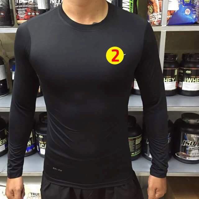 Áo Giữ Nhiệt Nam ⚡𝙁𝙇𝘼𝙎𝙃 𝙎𝘼𝙇𝙀⚡ Áo Dài Tay Nam Body Co Dãn 4 Chiều Chất Vải Thun Thái Cao Cấp