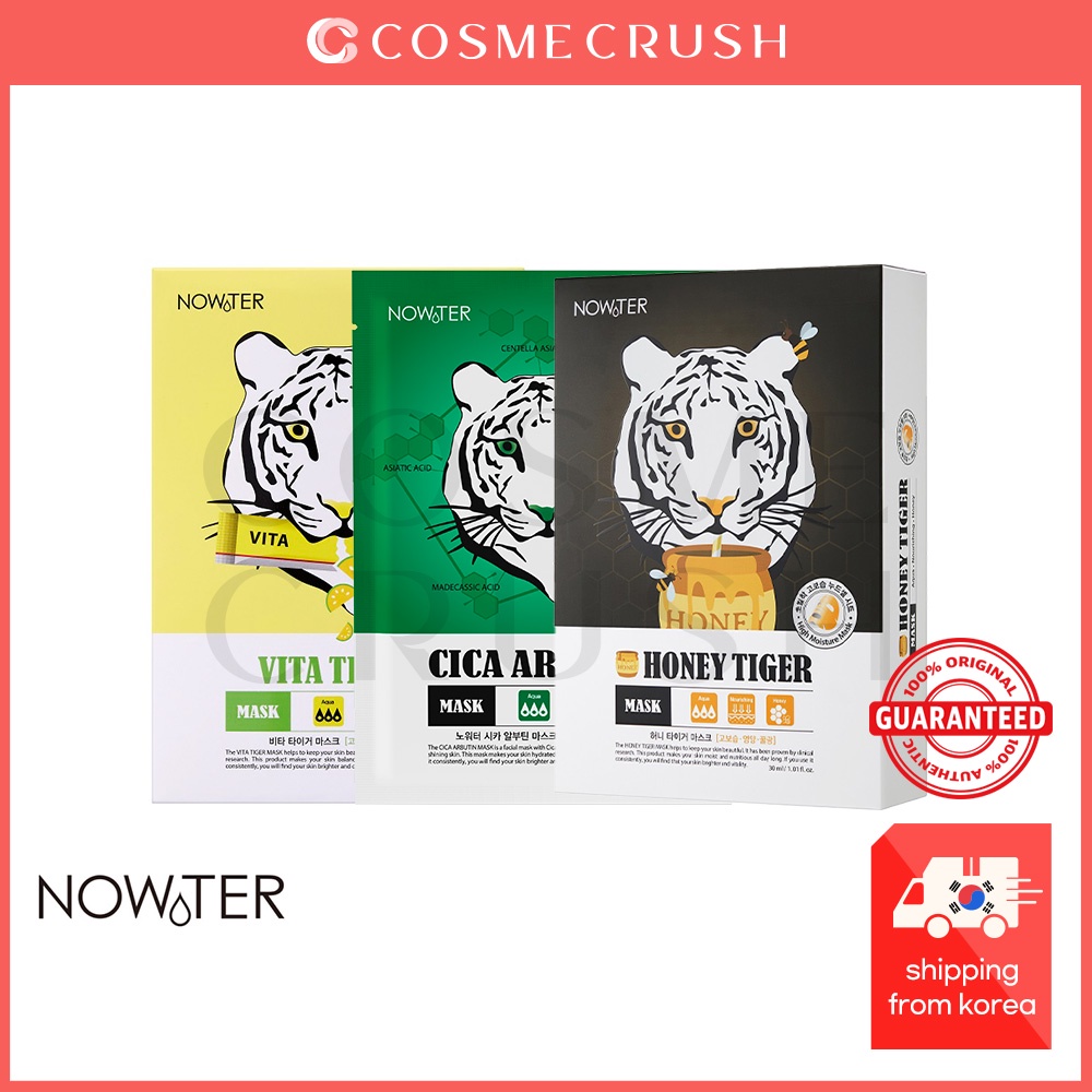 [Hàng mới về] 10 Mặt nạ hổ NOWATER Vita Tiger/ Honey Tiger/ Cica Arbutin