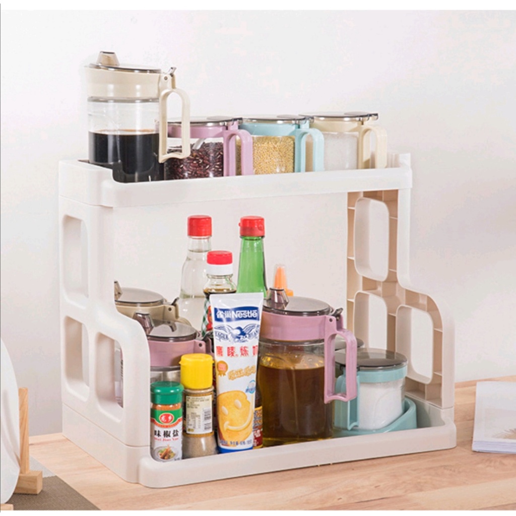 Kệ đựng gia vị nhà bếp chữ H nhựa Việt Nhật. Kích thước 52 x 25 x 39cm
