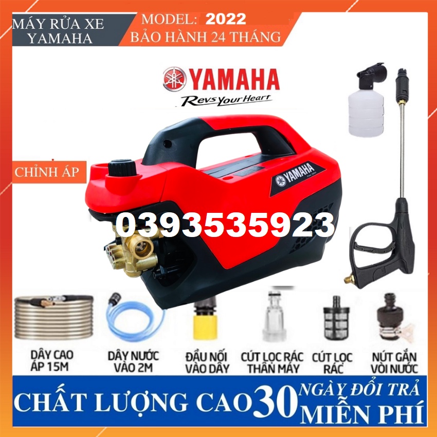 Máy rửa xe , Máy rửa xe cao áp YAMAHA 2022 - Có nút chỉnh áp suất + dây 15m loại xịn
