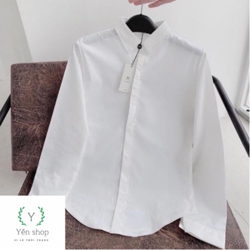 Sơ mi trắng công sở cotton lụa mềm mịn không nhăn không xù