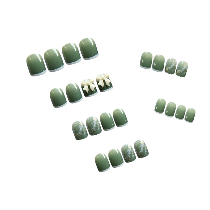 Set 24 móng giả N470 đính đá cao cấp ( Tặng kèm keo và dũa )