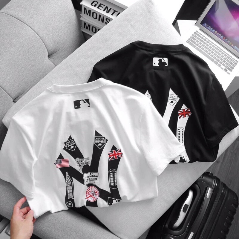 Áo thun unisex MLB DRAGON hai màu đen trắng áo thun from rộng 5 size S, M, L,XL, XXL | BigBuy360 - bigbuy360.vn