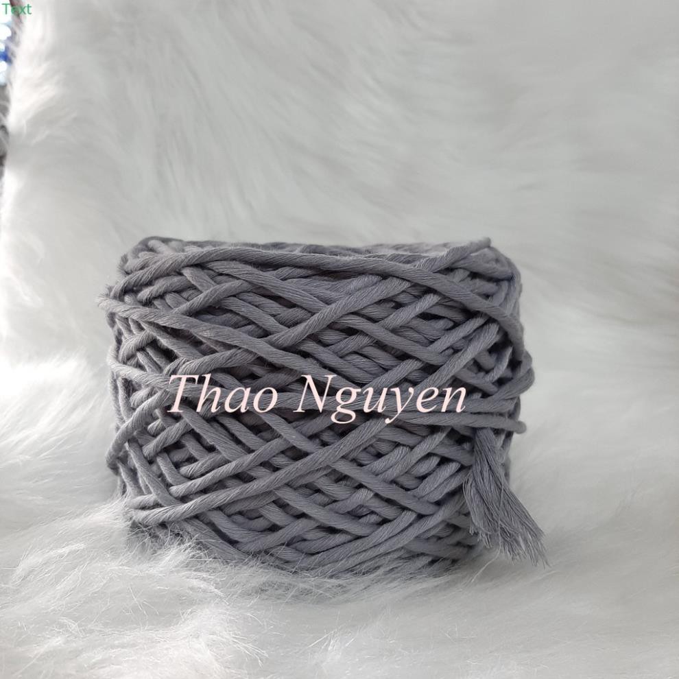 Dây thừng se macrame , dây cotton màu XÁM .