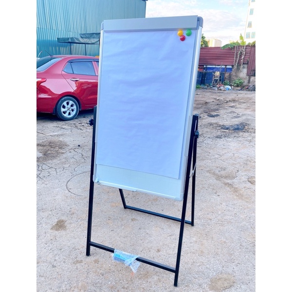 [ Bảng viết bút dạ ] - Bảng Flip chart, chân sơn đen, KT:60x100cm - bảng điều chỉnh được độ cao, gấp gọn