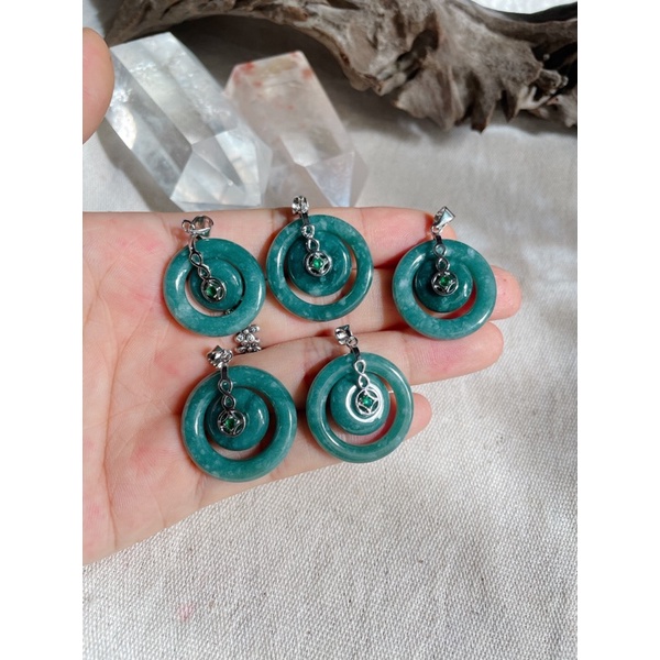 Mặt dây chuyền đồng điếu Lam ngoc jadeite