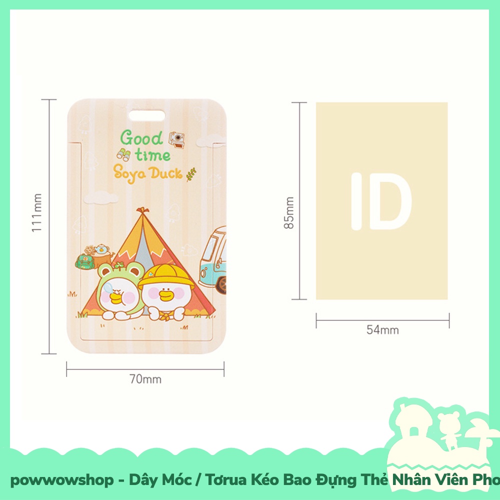 [Sẵn VN - Hỏa Tốc] Dây Móc / Dây Kéo Tơrua Bao Đựng Thẻ Nhân Viên Nhựa PC Phong Cách Vịt Nhộn Nhịp Travelling &amp; Camping