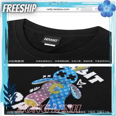 Áo thun cộc tay Nelly -Heybig mẫu GOOD RABBIT