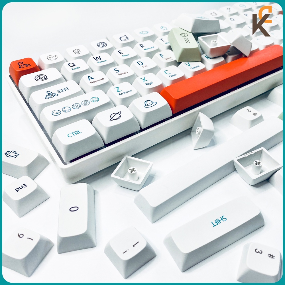 Keycap PBT XDA Planet 124 Nút Dành Cho Bàn Phím Cơ