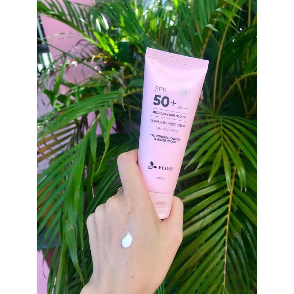KEM CHỐNG NẮNG- KIỀM DẦU & CHỐNG THẤM NƯỚC ECOSY 100ML