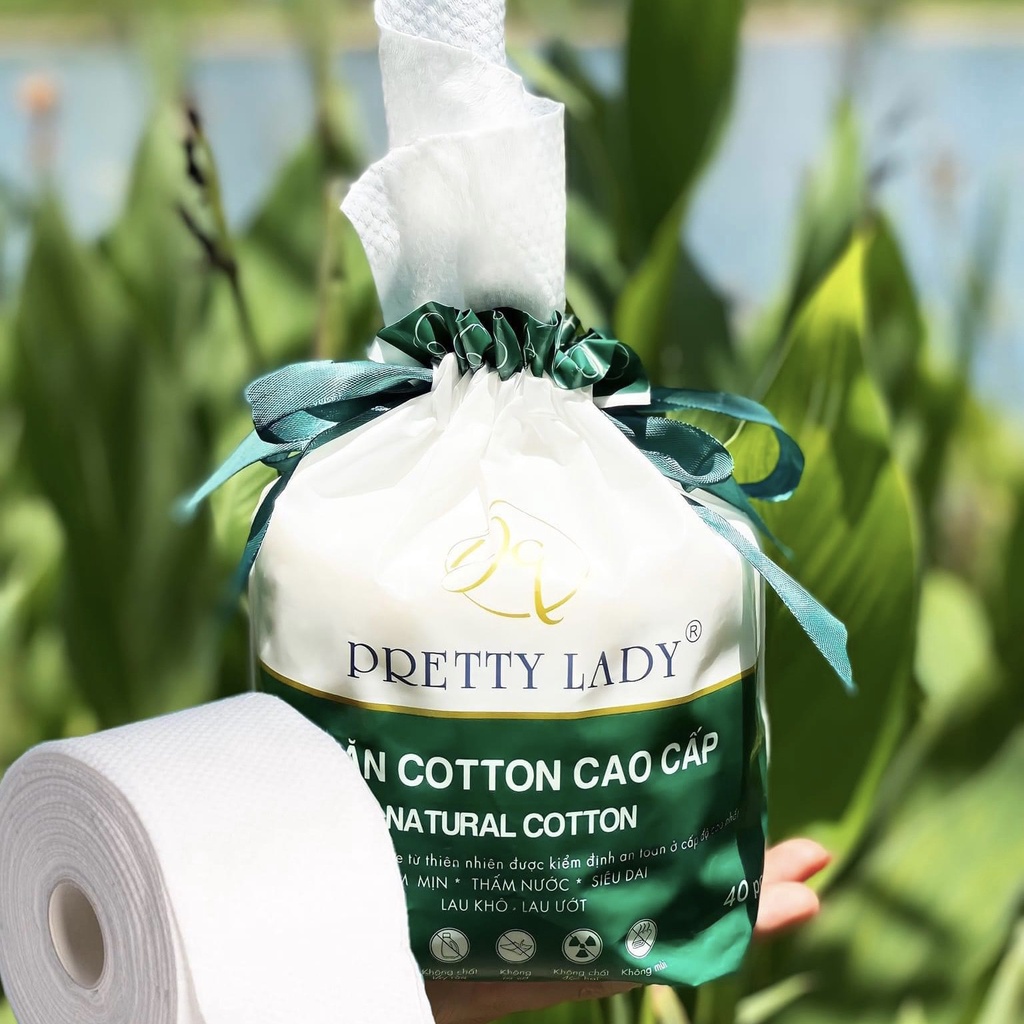 Khăn mặt khô Pretty Lady Duy quân Cao Cấp dùng 1 lần lau khô, lau ướt , Giấy lau mặt dùng một lần