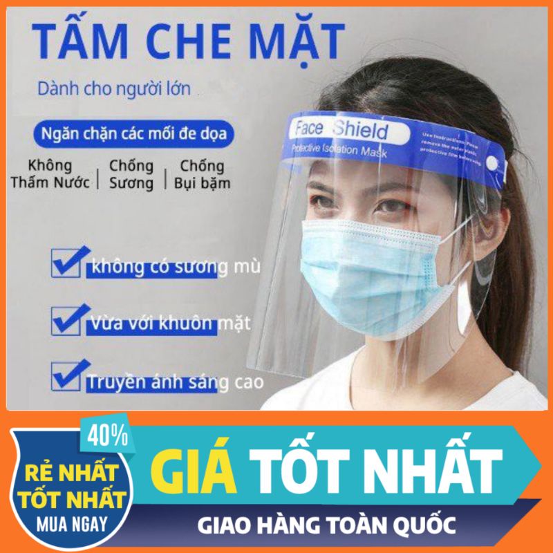 [Combo 5&amp;10] Tấm Che Mặt FACE SHIELD, Tấm Chắn Kính Xốp Chống Giọt bắn Bảo Hộ Phòng Dịch [CEC Store]