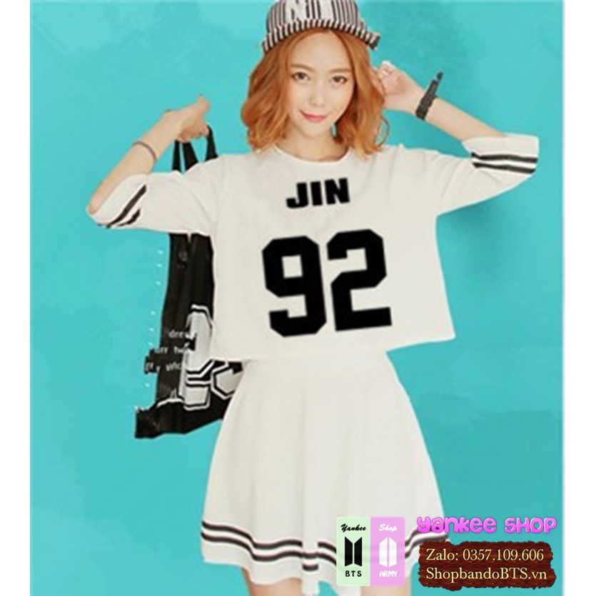 Set Áo Váy BTS Jin Màu Trắng