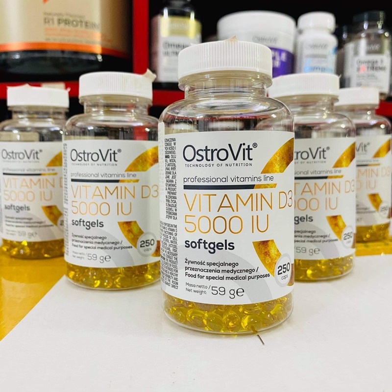 Ostrovit Vitamin D3 5000IU  - Thực Phẩm Bổ Sung Tăng Sức Đề Kháng, Hệ Miễn Dịch, Săn Chắc Xương