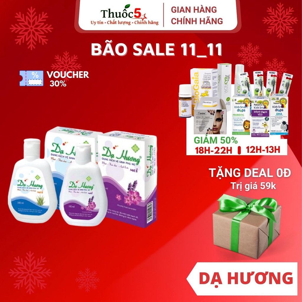 [GIÁ GỐC] Vệ sinh phụ nữ Dạ Hương (Hộp 100ml)