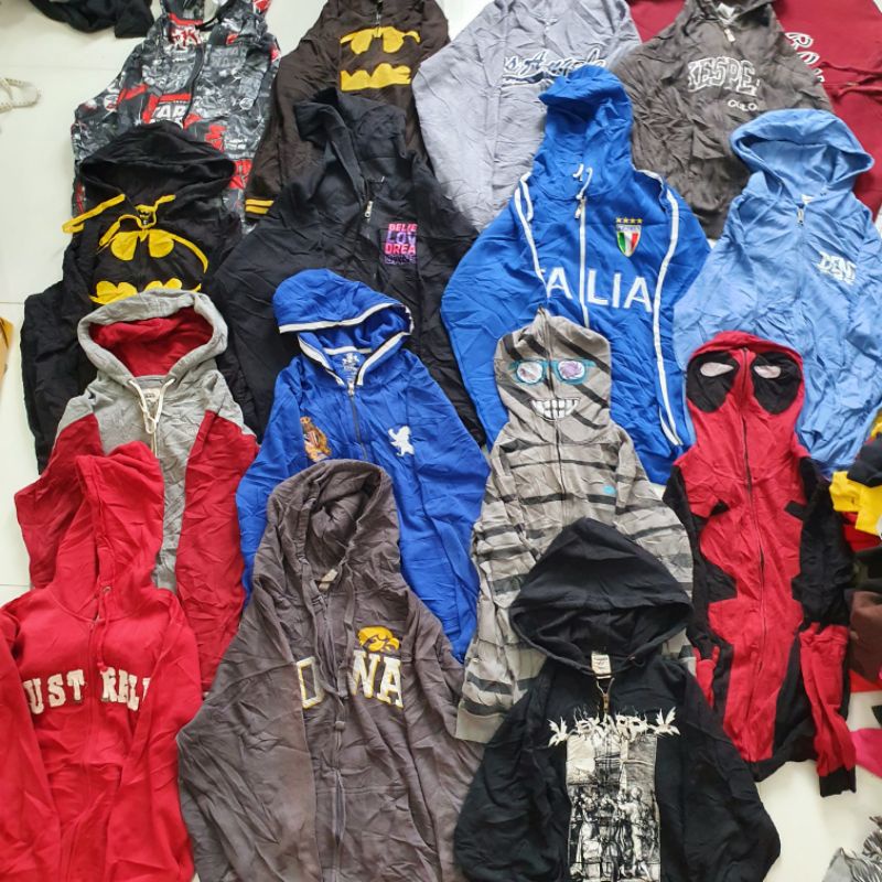 Xả loại 2 áo nỉ cổ tròn 2hand - hoodie 2hand - áo khoác dây kéo 2hand