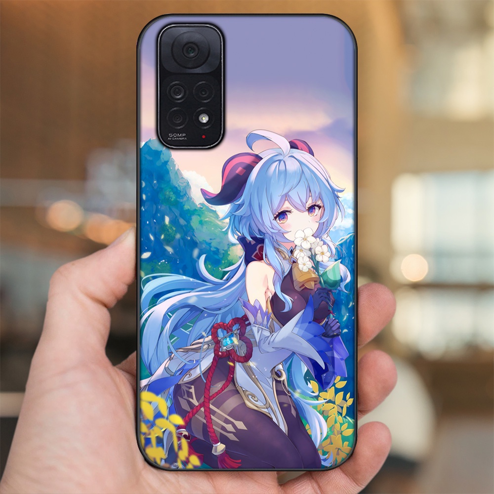 Ốp lưng Xiaomi Redmi Note 11, Note 11s viền đen in hình Ganyu Genshin Impact