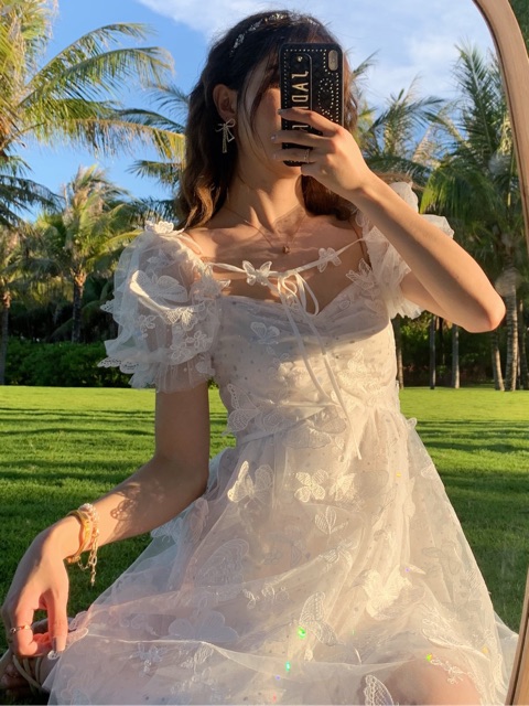 Đầm công chúa butterfly dáng ngắn buộc dây dễ thương ♡ | BigBuy360 - bigbuy360.vn