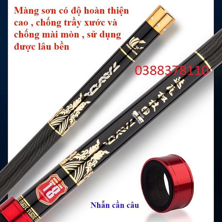 Cần Câu Tay 5H Hắc Long Tặng Nhẫn Cần Chống Trơn Trượt, Lực Phân Bố 28