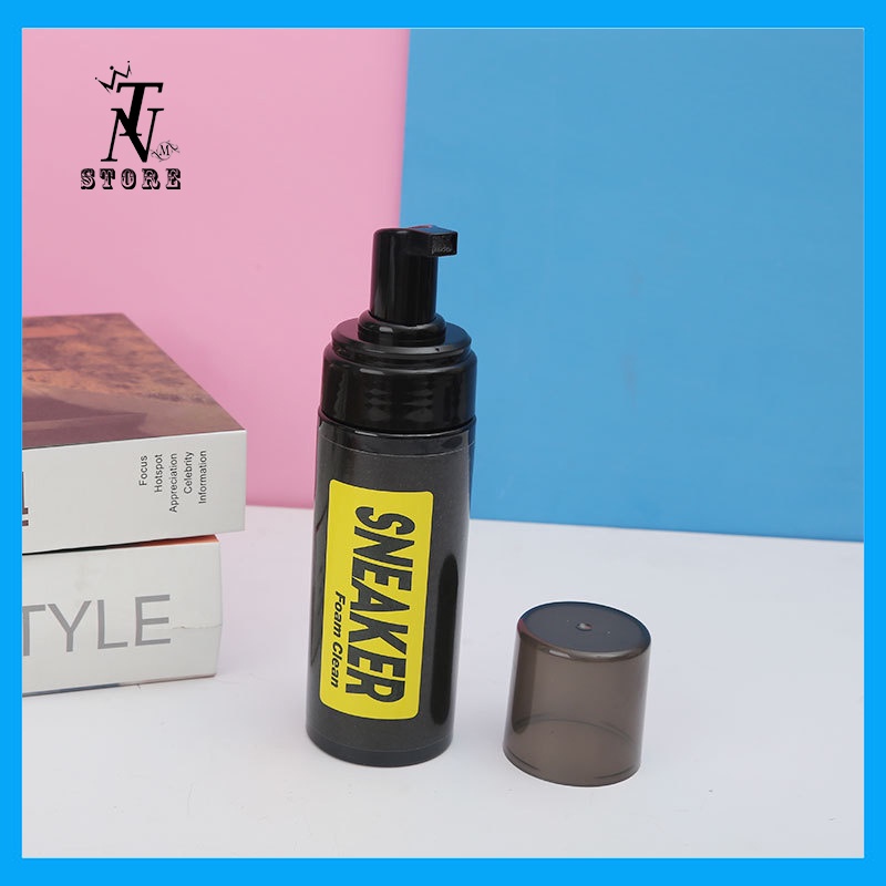 Bộ vệ sinh giày Sneaker Cleaning 3 món gồm chai tạo bọt tuyết, bàn chải, khăn lau giày-TN