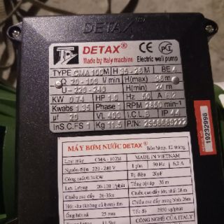 Máy bơm nước Detax CMA 100m