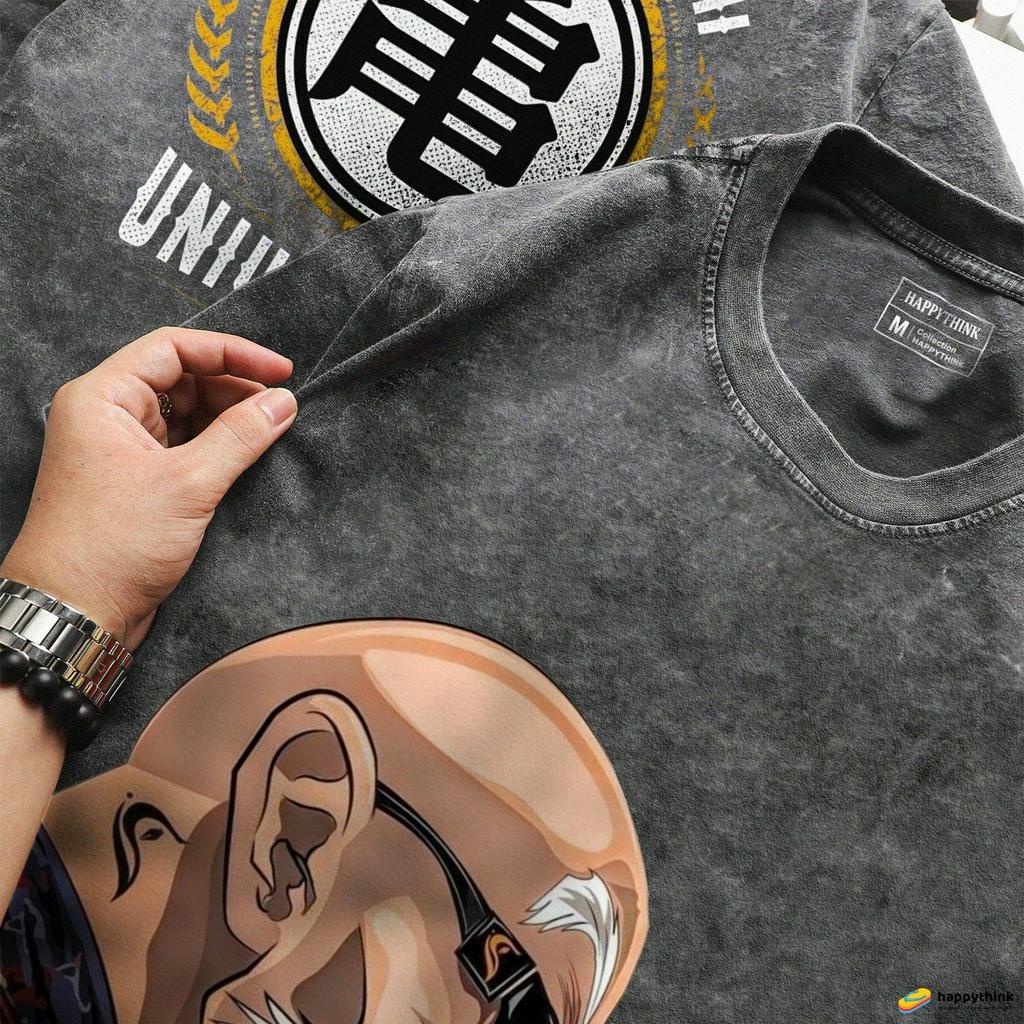Áo Thun Nam FRANKY x HAPPYTHINK Họa Tiết Quy lao Kamê Sắc Nét Vải Cotton Thoáng Khí