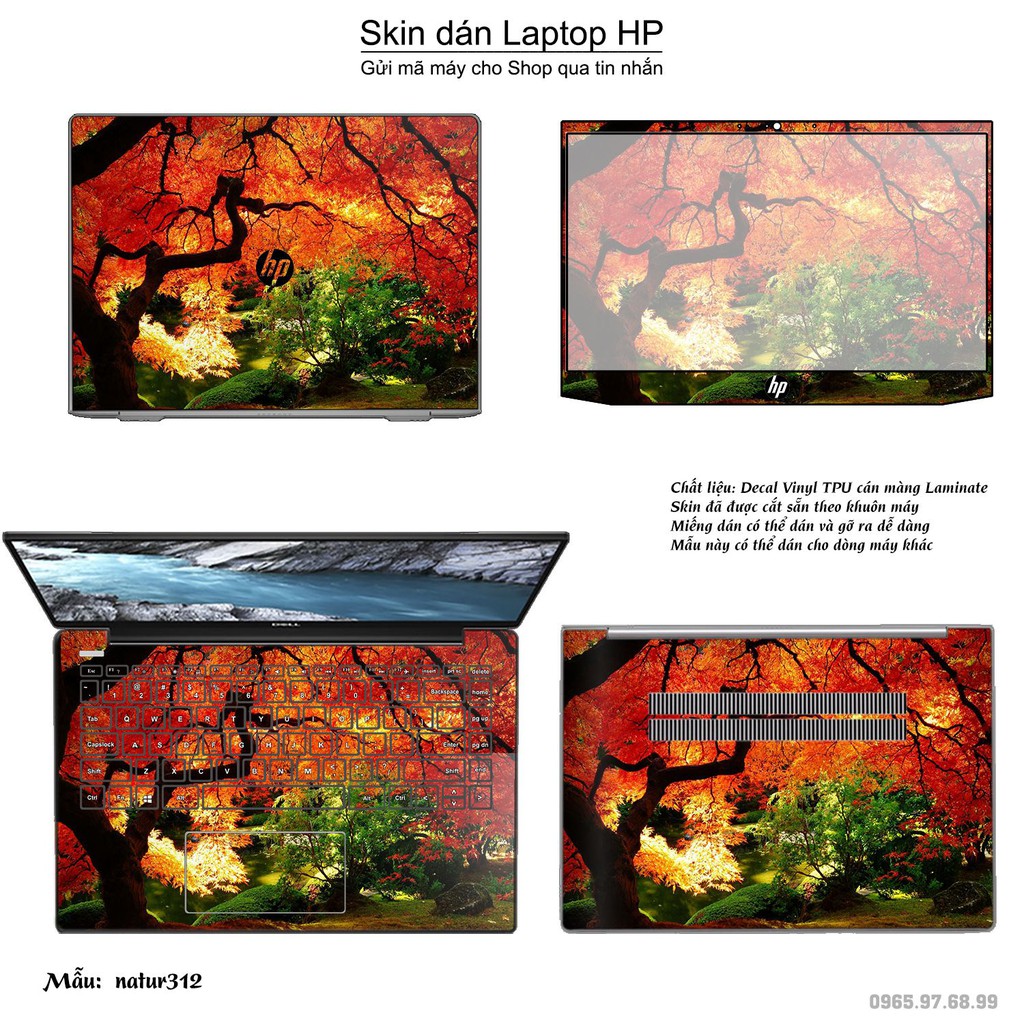 Skin dán Laptop HP in hình thiên nhiên nhiều mẫu 12 (inbox mã máy cho Shop)