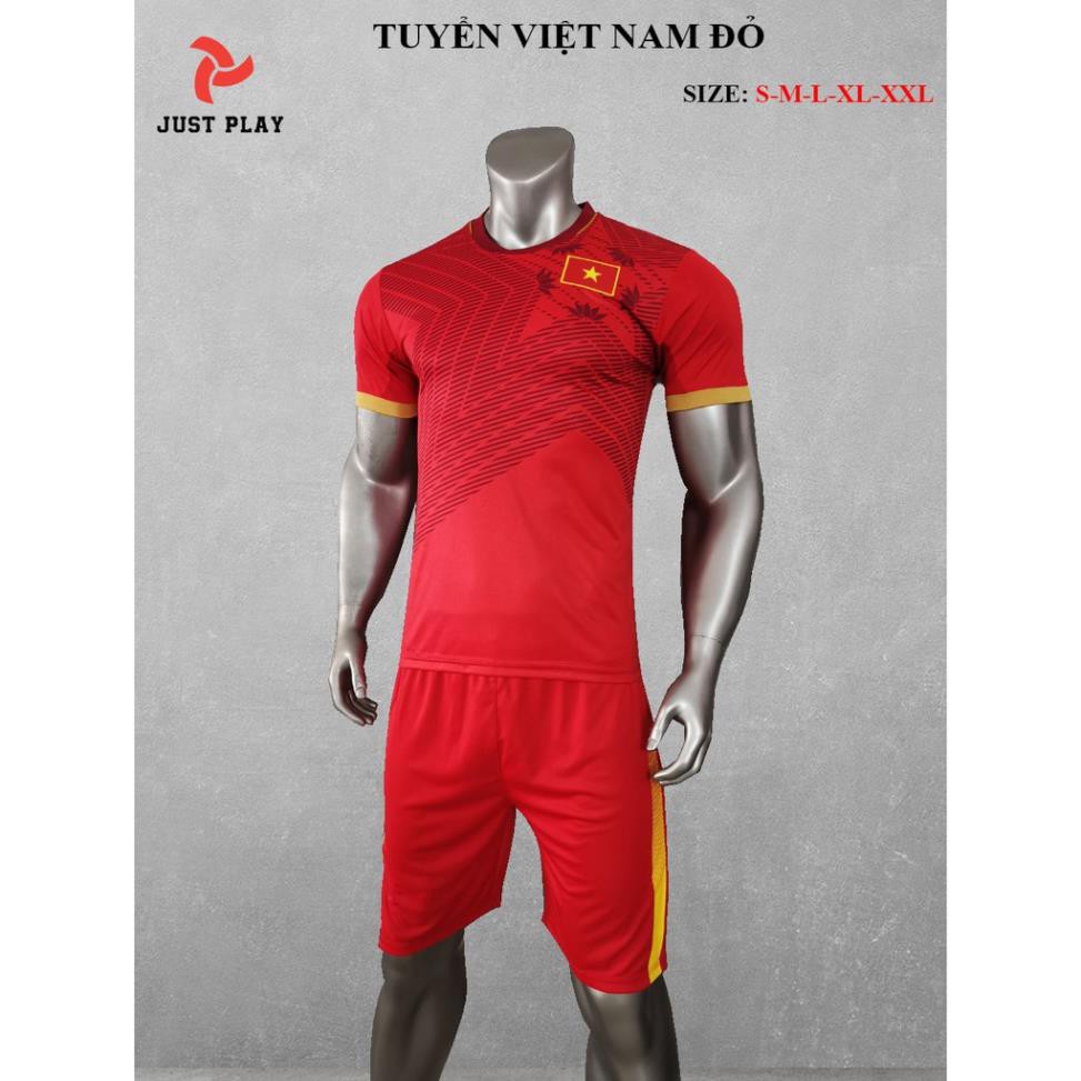 Quần áo đá banh, áo đá bóng tuyển Việt Nam đỏ 2020 🥇