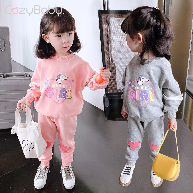 Bộ Đồ Thời Trang Xuân Thu Xinh Xắn Dành Cho Bé Gái 1-3 Tuổi 0-2 Tuổi