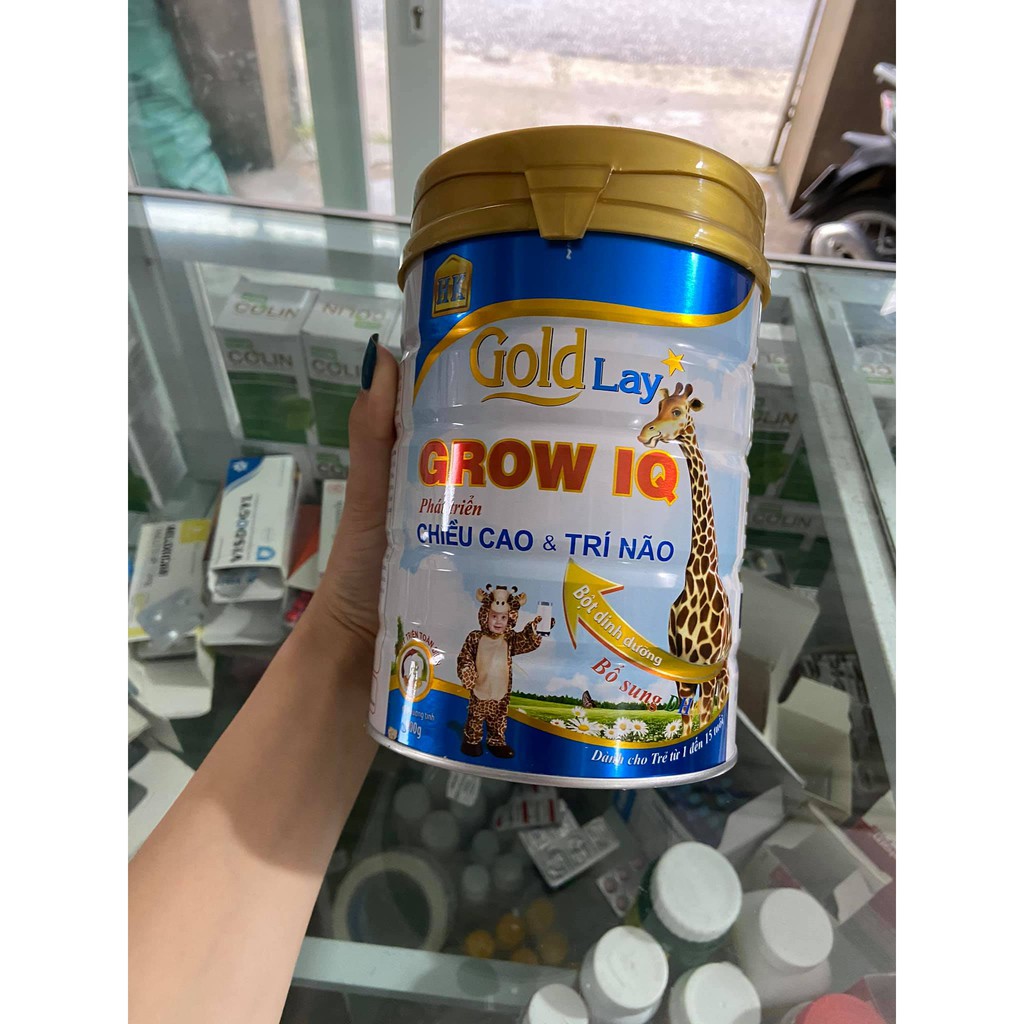 Sữa Grow IQ 900g - Sữa Goldlay Grow IQ 900g - Sữa tăng chiều cao phát triển trí não cho trẻ từ 1 đến 15 tuổi