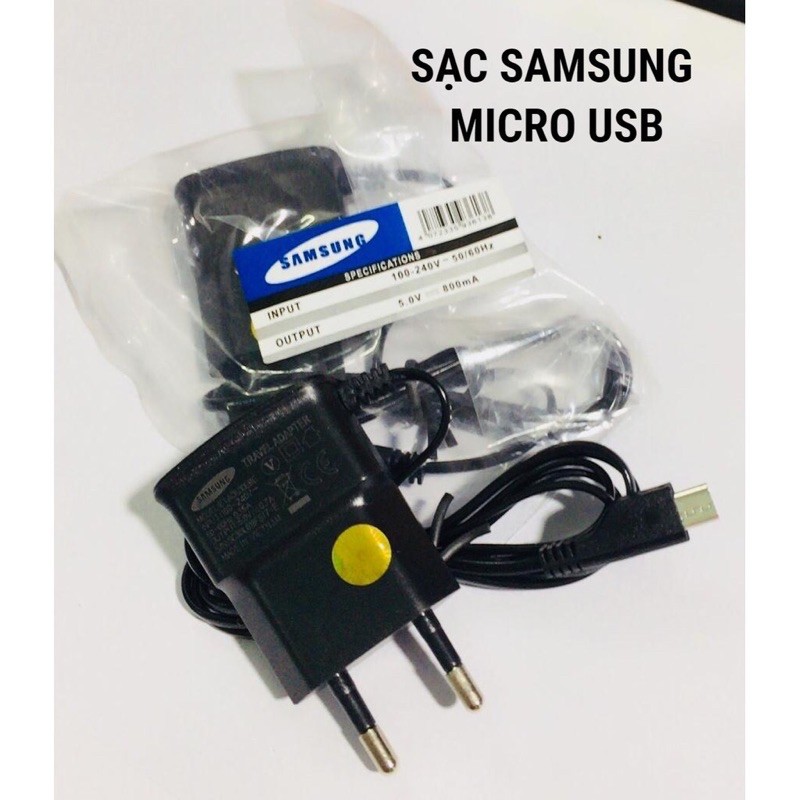 Củ Sạc Liền Dây Cho Samsung, Nokia Tem Xanh - Hàng chuẩn
