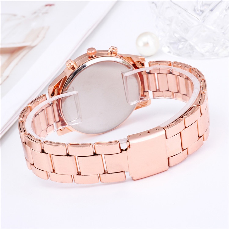 Đồng hồ đeo tay bằng thép không gỉ đính kim cương sang trọng cho nữ