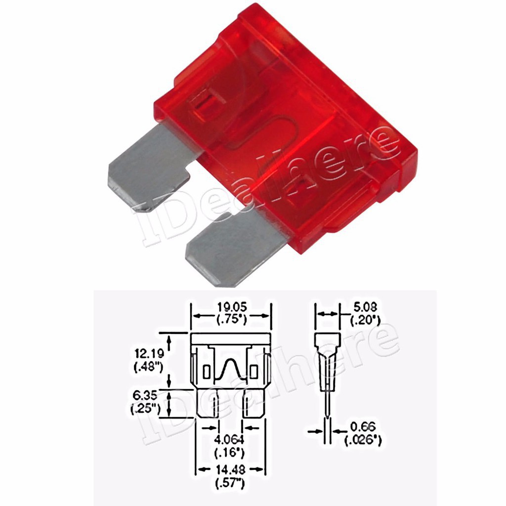 Bộ 24 cầu chì mini 24 loại cho xe hơi , xe tải (loại vuông) chân dài