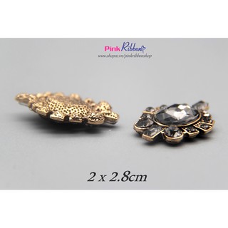 Charm đá ghi phụ kiện thời trang, gắn lên phụ kiện tóc, làm phụ kiện nơ bờm kẹp tóc, DIY, handmade