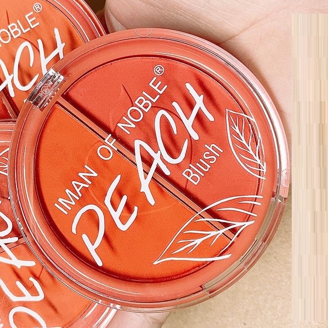 HỘP PHẤN MÁ 2 Ô MÀU IMAN OF NOBDE PEACH QUẢ ĐÀO CỰC ĐẸP MS:8314B
