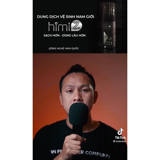 Dung dịch vệ sinh nam giới Himiz dạng bọt công nghệ than hoạt tính tiên tiến ngừa khuẩn ngăn mùi hiệu quả 120ml