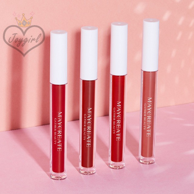 [Genuine] MAYCREATE Lip Gloss Set Lip Glaze Lipstick Lip Lacquer Velvet Mist Finish Matte Lip Cosmetics | BigBuy360 - bigbuy360.vn
