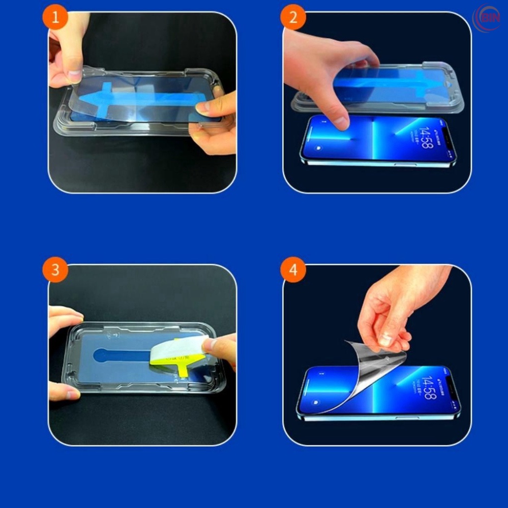 Cường lực tự dán KingKong chống nhìn trộm iphone 14 pro max 11 pro max 12 pro max 13 pro max xs max x 7 Plus Blue Arrow