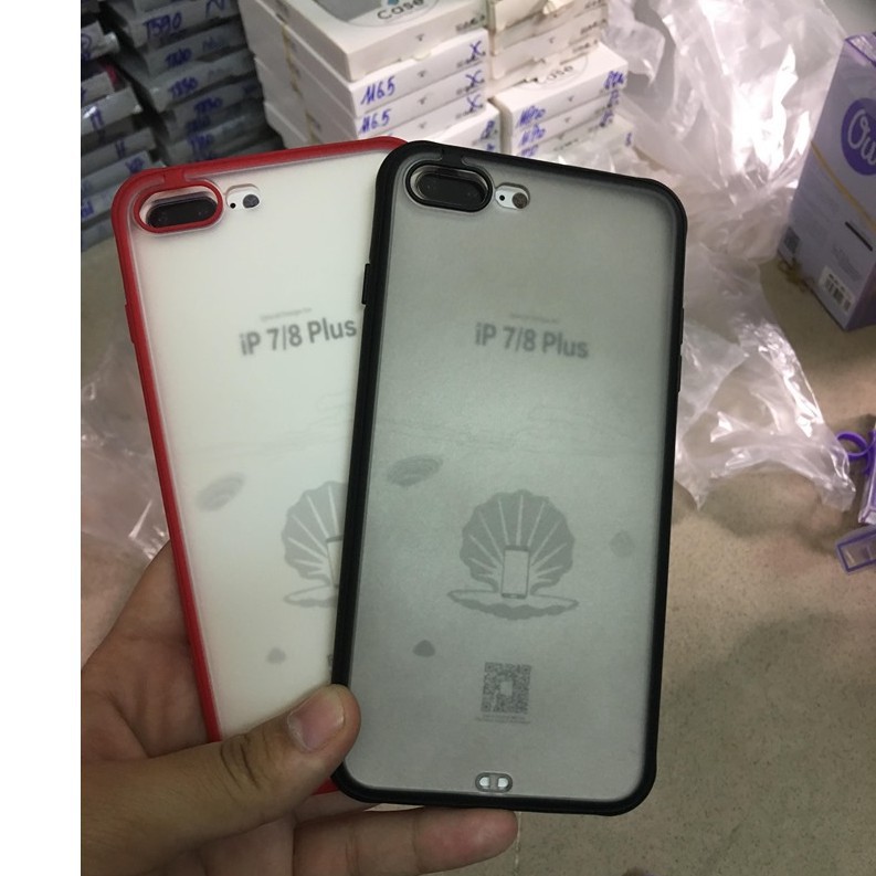 Ốp lưng Ou case nhám viền màu iPhone 7 plus, 8 Plus chính hãng chống vân tay cực đỉnh