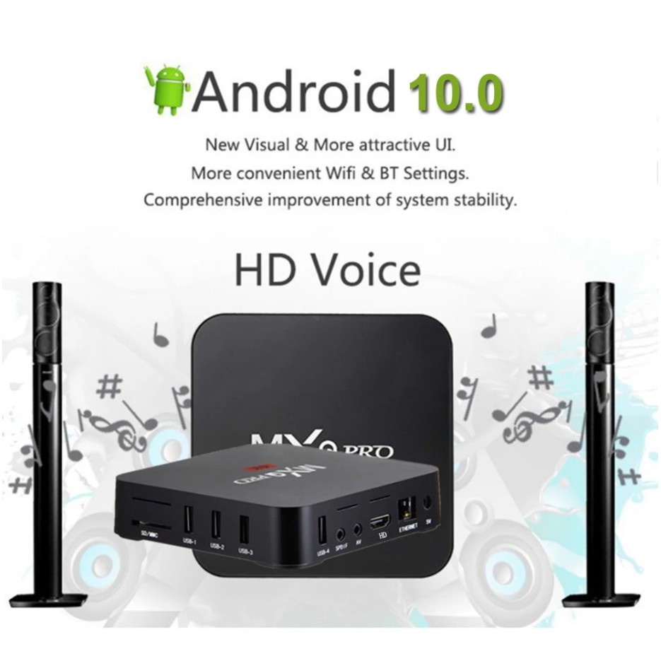 【CcExperts】Hộp phát phương tiện MXQ PRO Cổng HDMI Android 5G 4K 3D Smart TV Box có điều khiển từ xa hồng ngoại 1GB / 8GB 2GB /16GB