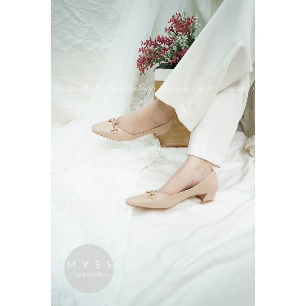 Giày nữ mũi vuông cài khoen 3cm thời trang MYSS - CG186