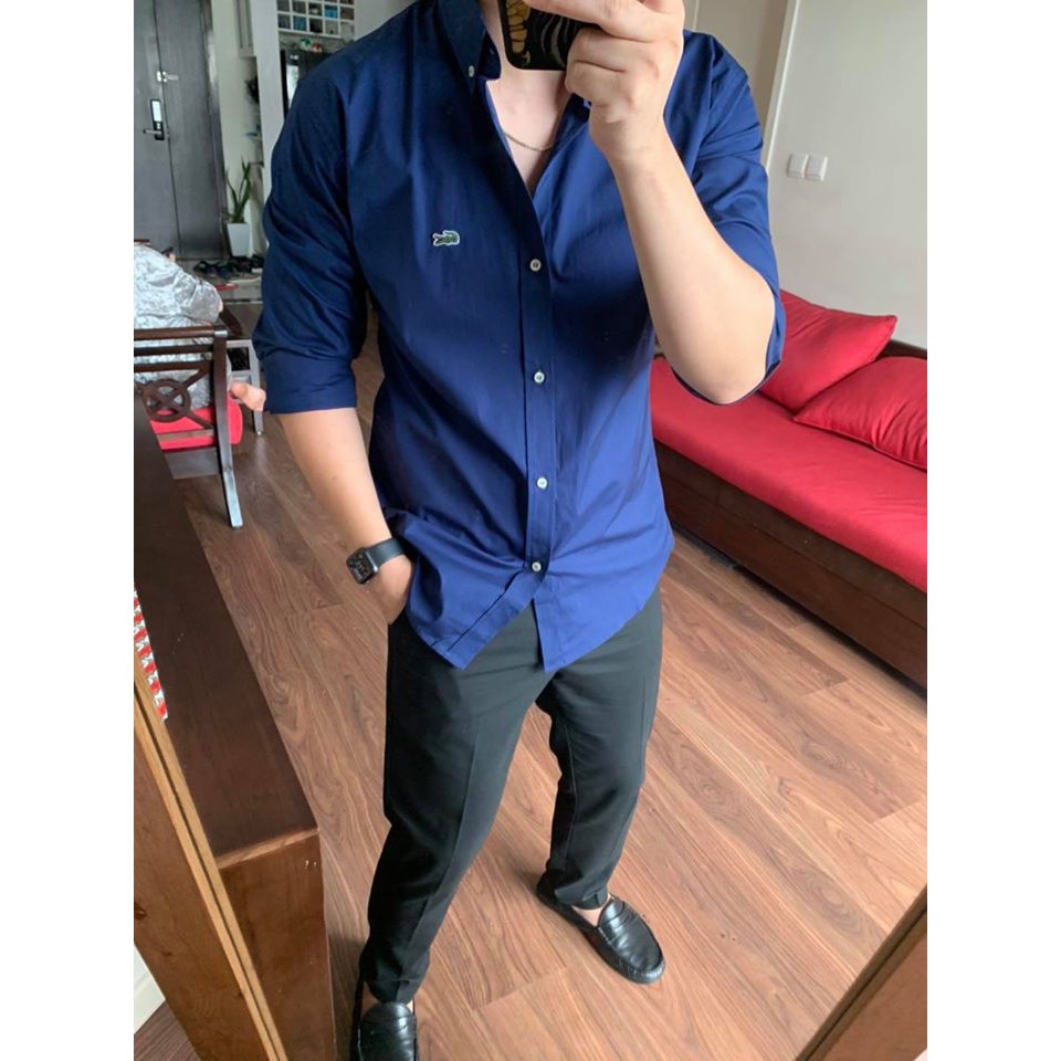 Áo Sơ Mi Lacoste Trơn