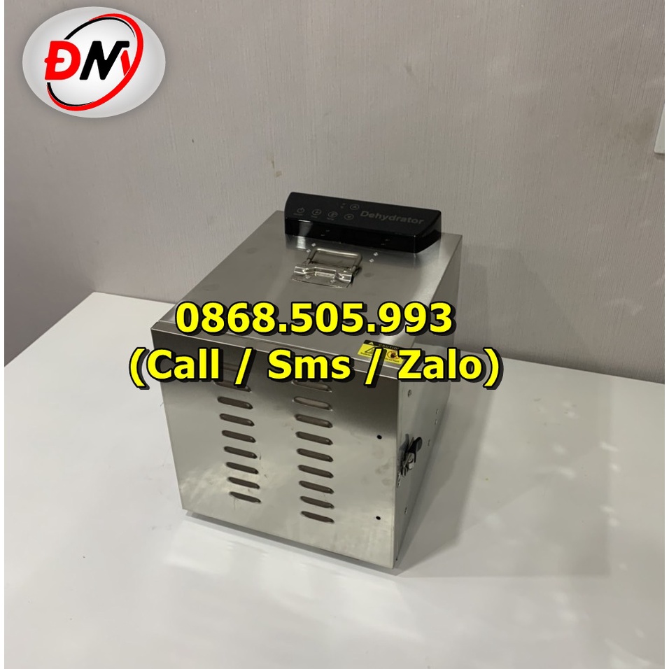 Máy sấy khô thực phẩm gia đình inox 6 khay, sấy khô hoa quả, thực phẩm, thịt cá dễ dàng, tích hợp tích năng hẹn giờ sấy