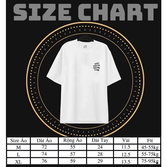 Áo thun Unisex Anti Social Soical Club Họa Tiết 003