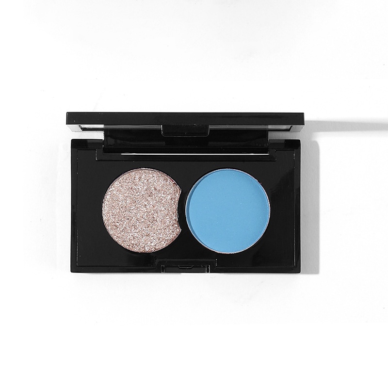 Bảng Phấn Mắt ROTO Hai Màu Ánh Ngọc Trai Mờ Mịn Mượt Như Đất Xanh Dương