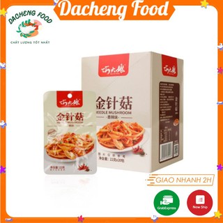 Nấm kim châm cay ăn liền Hồ Nam 1 gói 22gr đồ ăn vặt Sài Gòn vừa ngon vừa rẻ | Dacheng Food