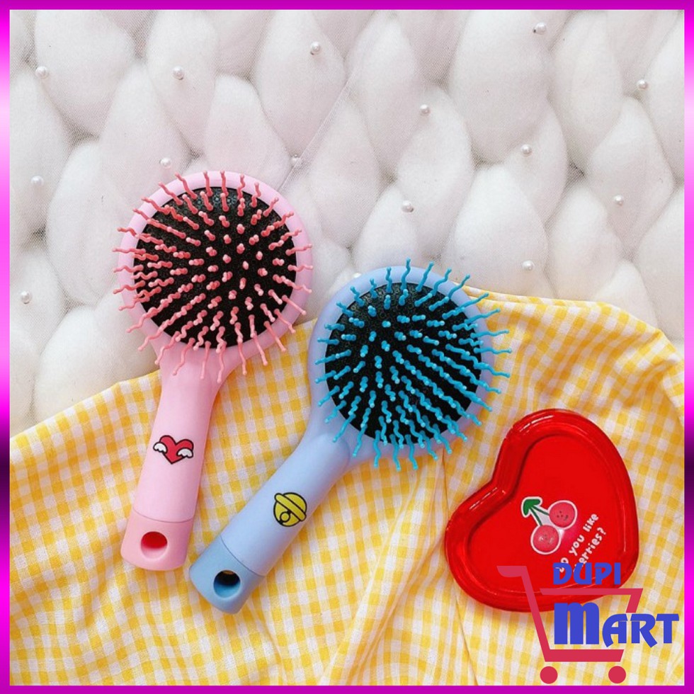 [2 IN 1]Lược Chải Tóc Rối Rainbow Massage Có Gương Nhiều Màu Sắc Xinh Xắn Ngỗ Nghĩnh