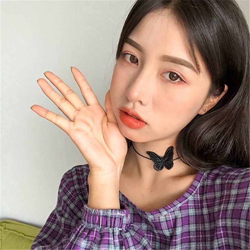 BUTTERFLY BUTTERFLY vòng cổ Mặt Bướm Đính Đá Sang Trọng Cho Nữ