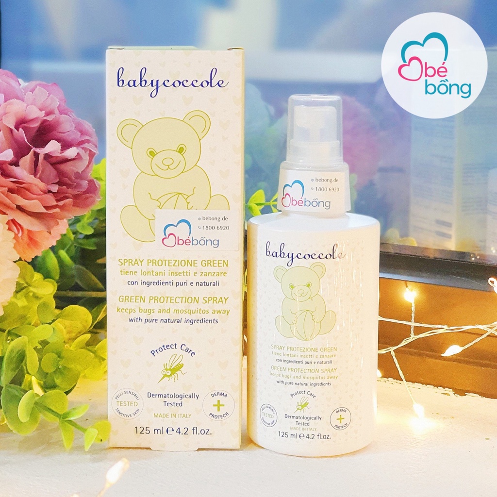 Xịt xua muỗi Babycoccole Ý 0M+ 125ml